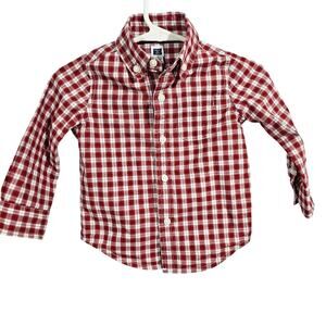 Janie and Jack Baby Boy's Holiday Plaid Button Down Shirt 12-18 months
